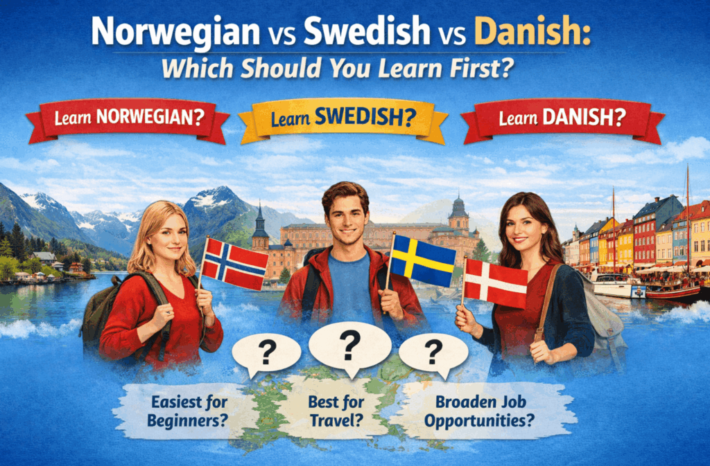 Norsk vs svensk vs dansk: Hvilket bør du lære først?