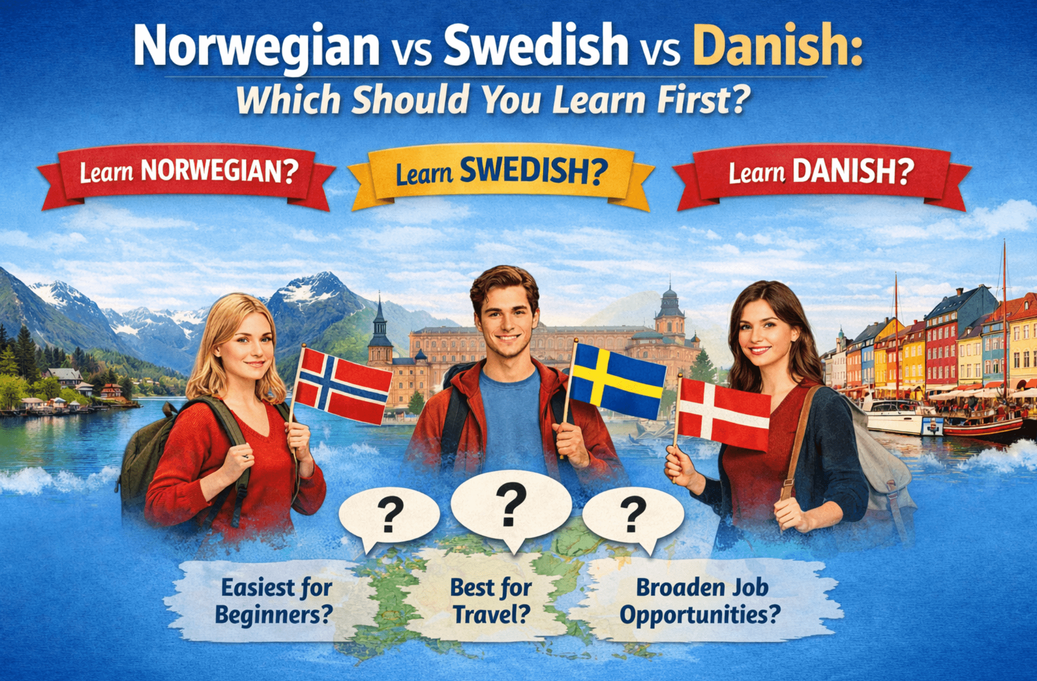 Norsk vs svensk vs dansk: Hvilket bør du lære først?